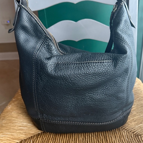 The Sak Black pebbled Leather Hobo Bag purse - Picture 4 of 16